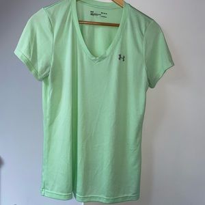 Green Short Sleeve Under Armor Top